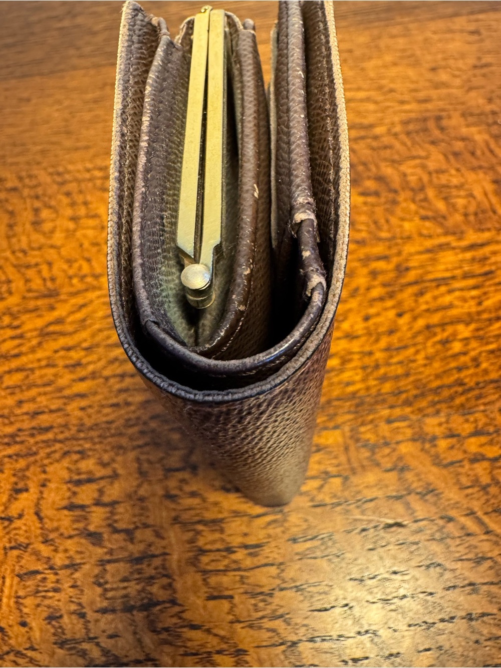Louis Vuitton Damier Ebene Portefeuille Viennois French Kisslock Wallet - Picture 9 of 10